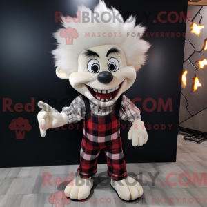 Hvid vampyr maskot kostume...