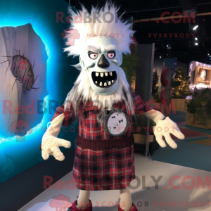 Hvid vampyr maskot kostume...
