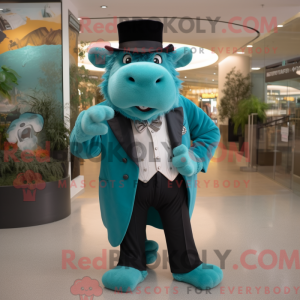 Turkis Bison maskot kostume...