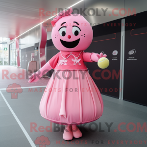 Pink Petanque Ball maskot...