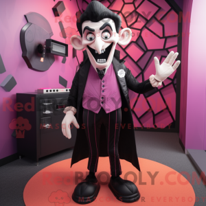 Rosa vampyrmaskotdraktfigur...