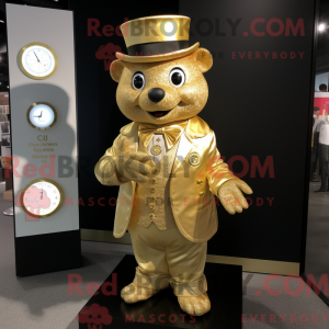 Gold Pho mascot costume...