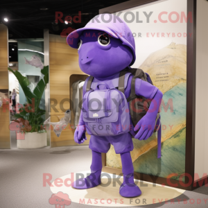 Personaggio mascotte viola...