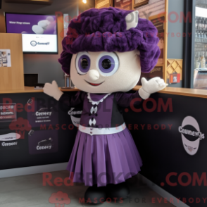 Fantasia de mascote Guinness roxa com saia e gravatas - Mascotes Guinness - REBROKO_284328 - RedBrokoly.com