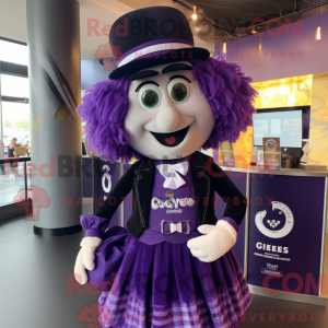 Personaggio mascotte viola...