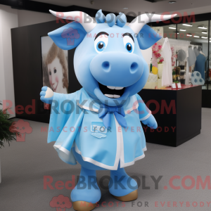 Sky Blue Bull mascot...