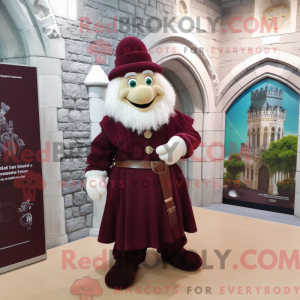 Maroon Irish Castle maskot...