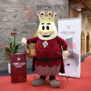 Maroon Irish Castle mascot...