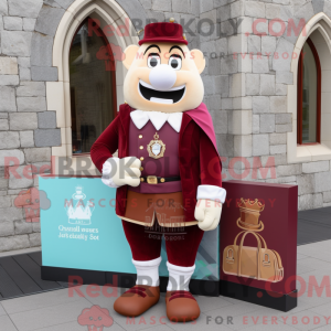 Maroon Irish Castle maskot...