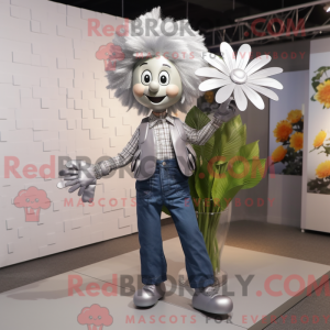 Zilveren boeket bloemen...