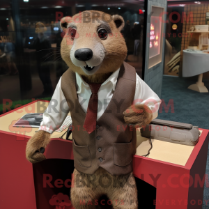 Brun Mongoose-maskotkostyme...