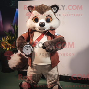Brown Badger maskot kostume...