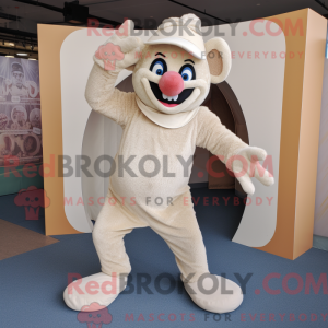 Cream Contortionist mascot...