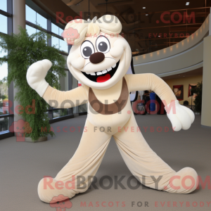 Cream Contortionist maskot...