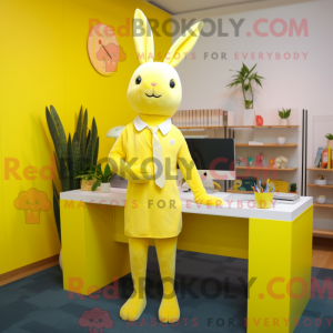 Lemon Yellow Rabbit mascot...