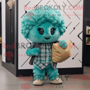 Teal Cauliflower mascot...