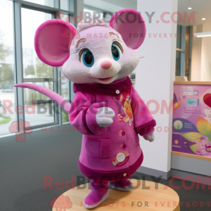 Magenta Dormouse maskot...