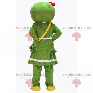 Mascotte aliena con vestito e borsa cuore - Redbrokoly.com