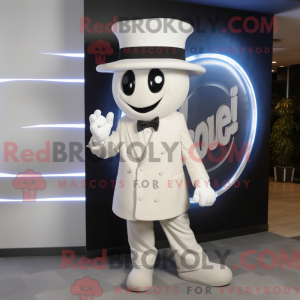 Hvid hestesko maskot...