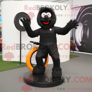 Black Unicyclist mascot...