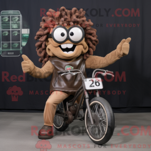 Brun Medusa maskot kostume...