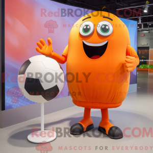 Oranje voetbal mascotte...
