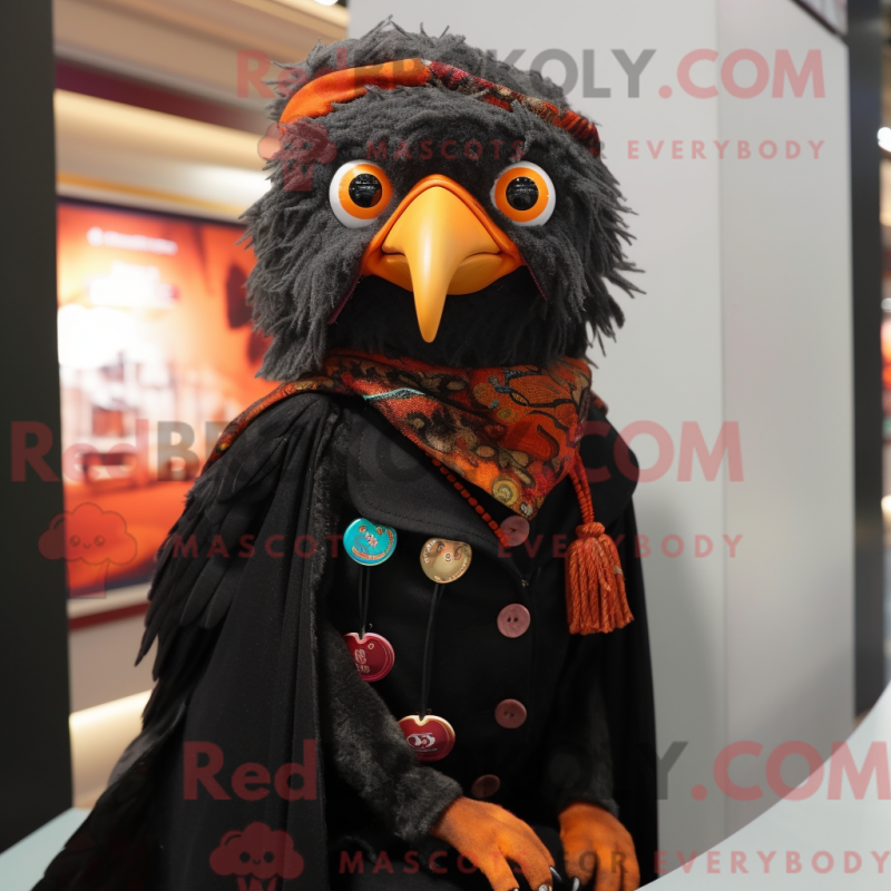 Máscara de melro com caraterísticas drásticas com um frakk e hårklemmer - Mascotes melro - REBROKO_284546 - RedBrokoly.com