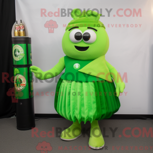Postava maskota Lime Green...