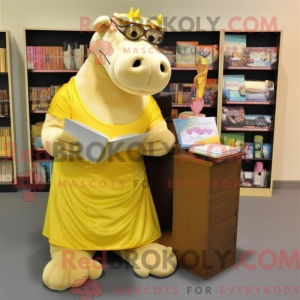 Guldflodhest maskot kostume...