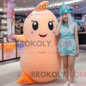 Peach Narwhal maskot...