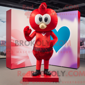 Red Heart mascot costume...