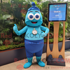 Blue Biryani mascot costume...