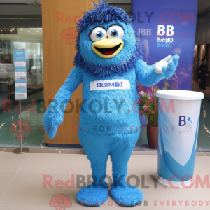 Disfraz de mascota azul...