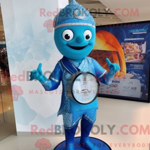 Disfraz de mascota azul...