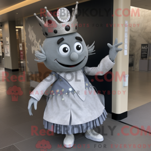 Grå Queen maskot drakt...