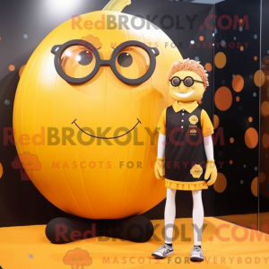 Gold Pumpkin mascot costume...