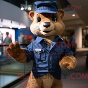 Navy Mongoose maskot drakt...