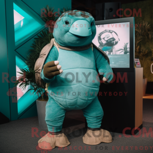 Groenblauw Glyptodon...