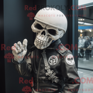 White Skull mascot costume...