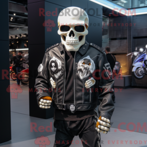 White Skull maskot kostume...
