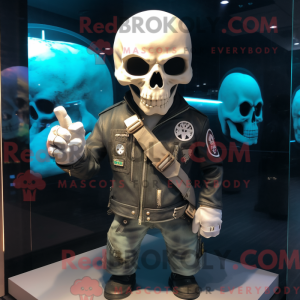 White Skull mascot costume...