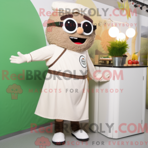 Beige Falafel mascot...
