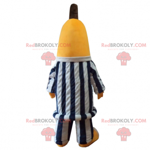 Mascota de plátano en traje de prisionero - Redbrokoly.com