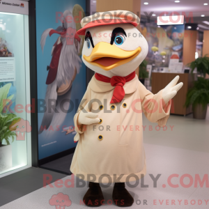 Beige Woodpecker mascot...