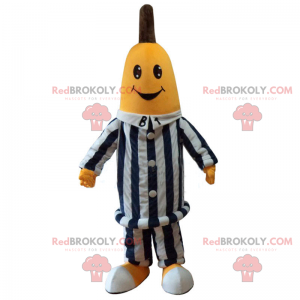 Banana mascot in prisoner outfit - Redbrokoly.com