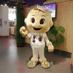 Beige Grape maskot drakt...