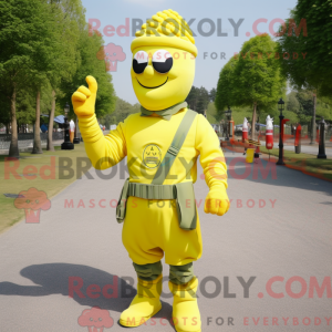 Citrongul soldat maskot...