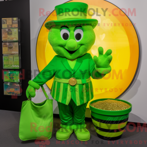 Postava maskota Lime Green...