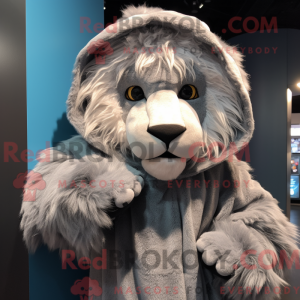 Grå løve maskot kostume...