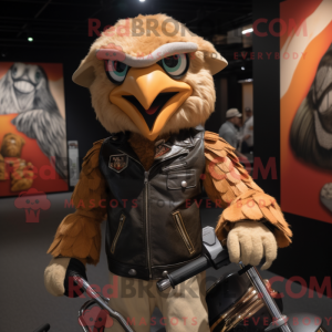 Tan Harpy maskotdraktfigur...